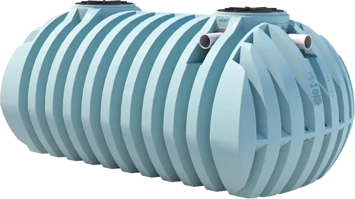 Polyethylene pump tank with riser and lid